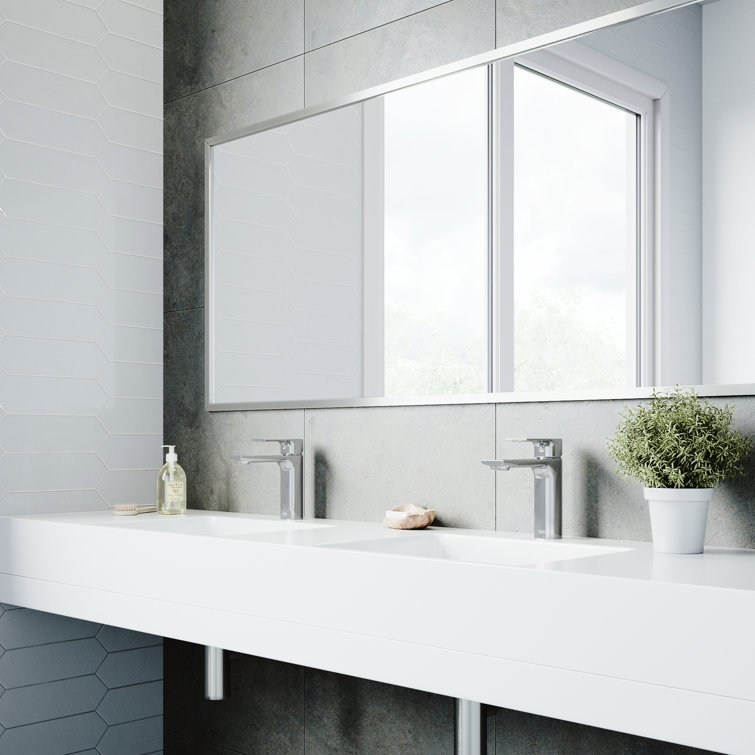 Davidson Modern Black and Chrome Brass Bathroom Faucet