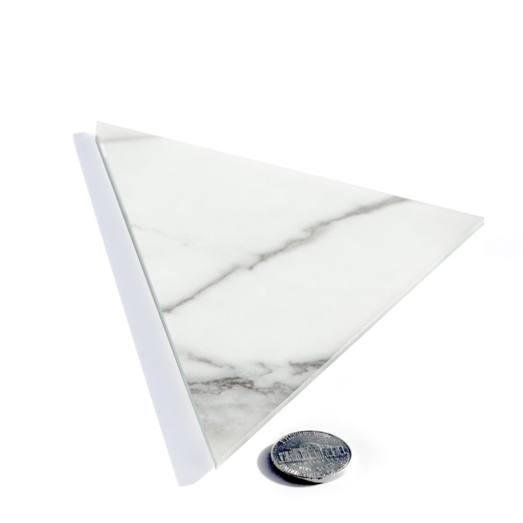 Nature Collection 7" x 7" Matte Gray Glass Wall Tile