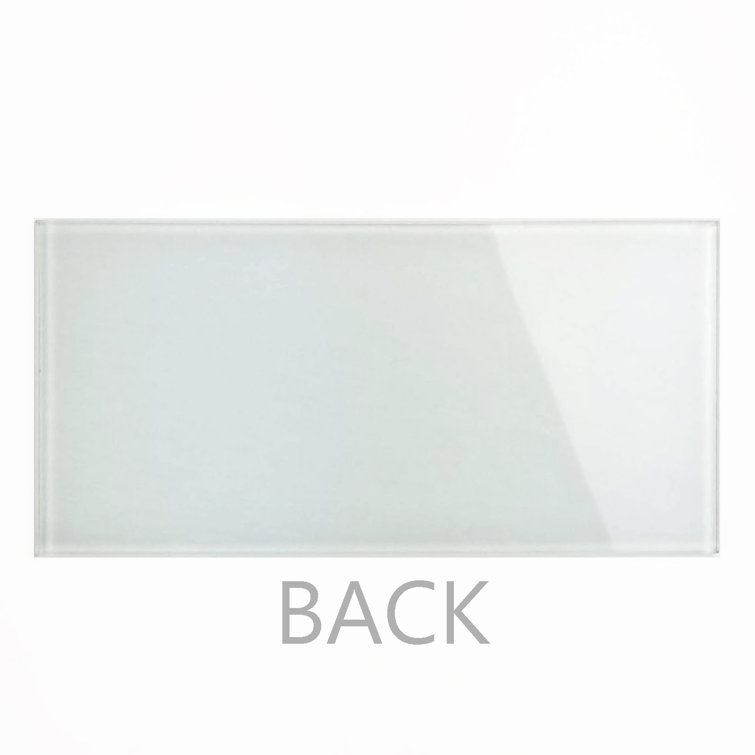Bianco Carrara White Honed Marble Look Glass Wall Tile