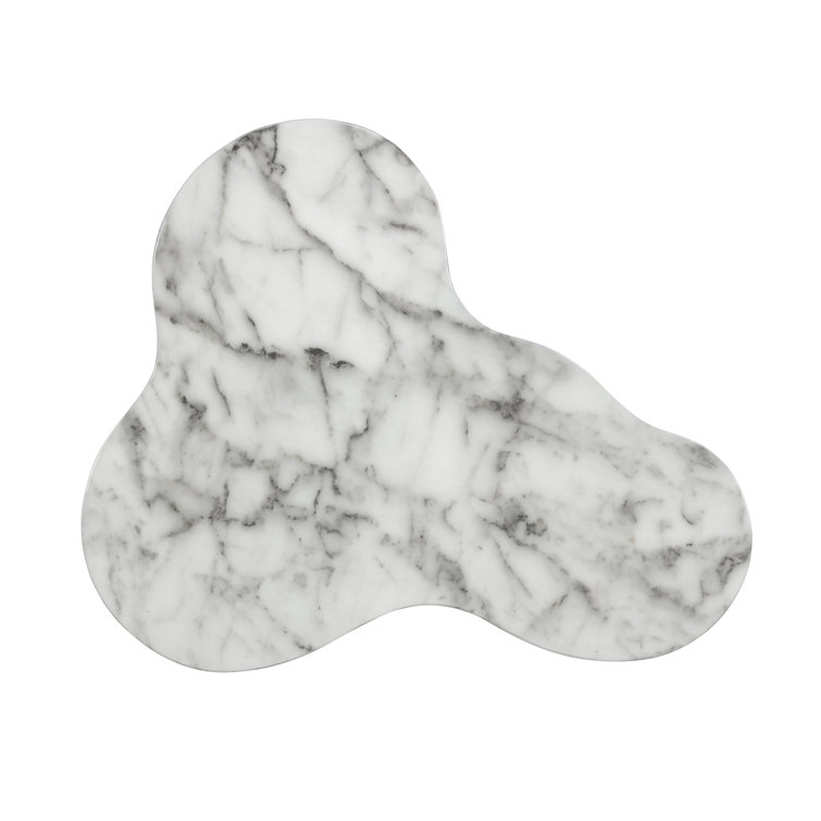 Ava Grey Marble-Finish Concrete End Table