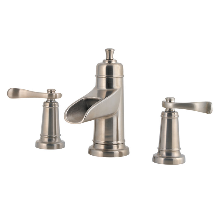 Ashfield Brushed Nickel 2-Handle Widespread Waterfall Bathroom Faucet