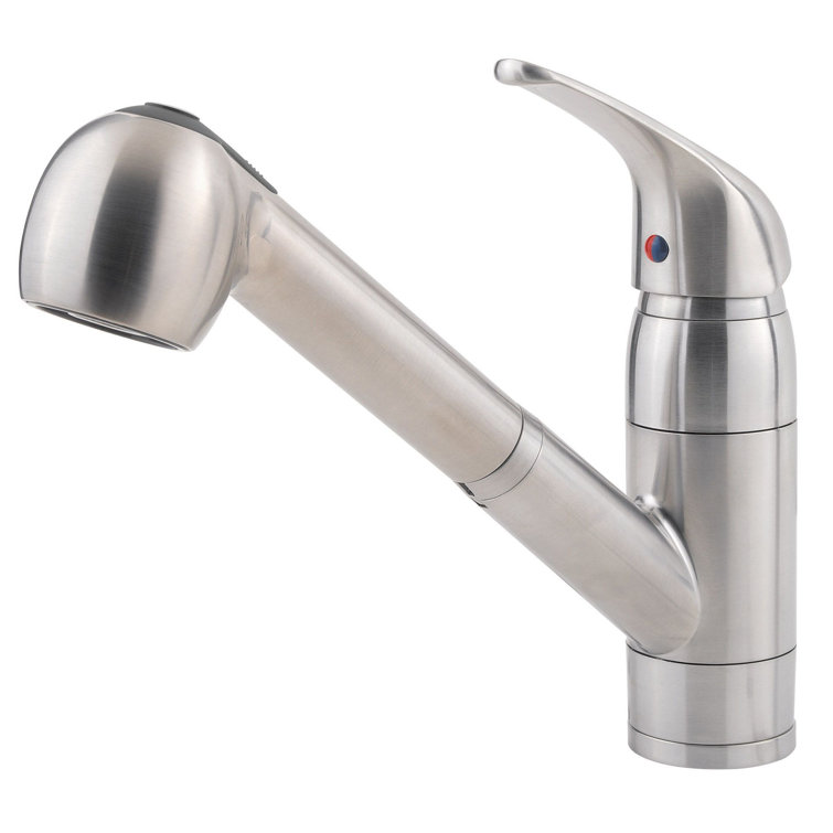 Stainless Steel Single Handle Pull-Out Kitchen Faucet