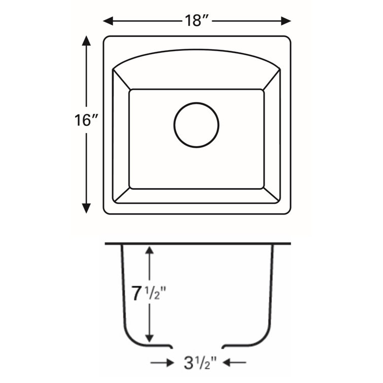 Gray Quartz Composite Single Bowl Drop-In Kitchen Sink