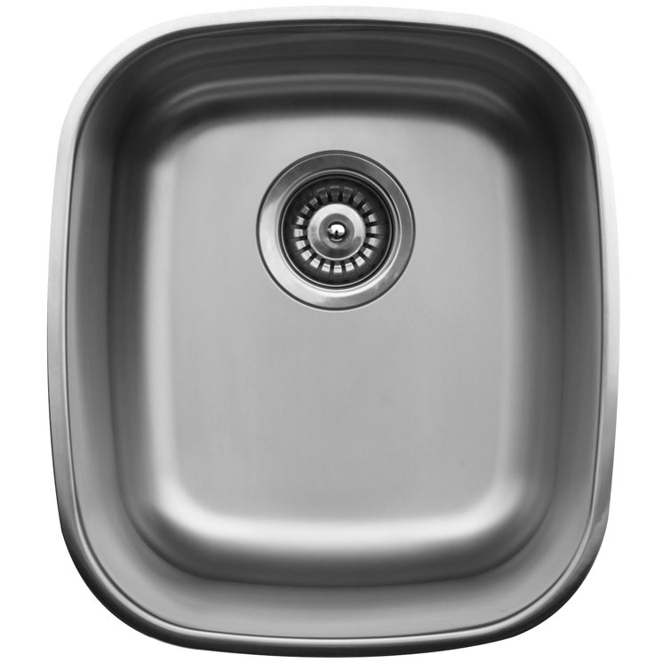 Compact Stainless Steel Undermount Bar Sink with Satin Finish