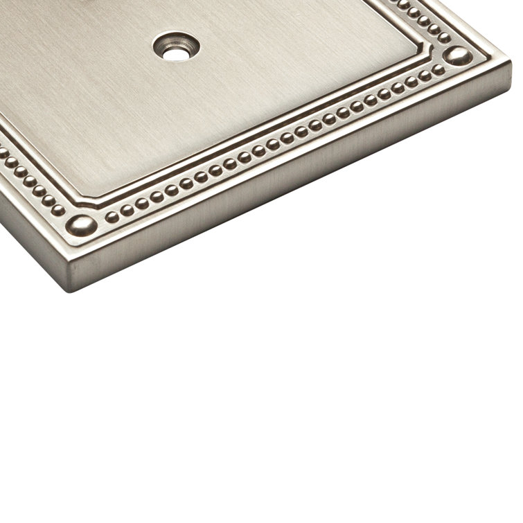 Satin Nickel Decorative Beaded Single Switch Wall Plate