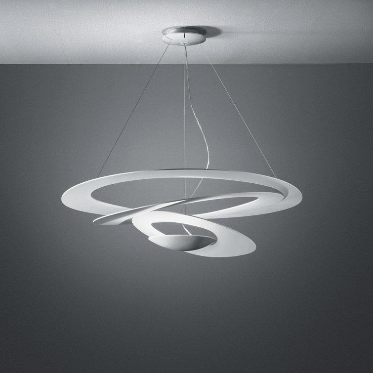 Pirce Large White Aluminum LED Suspension Light