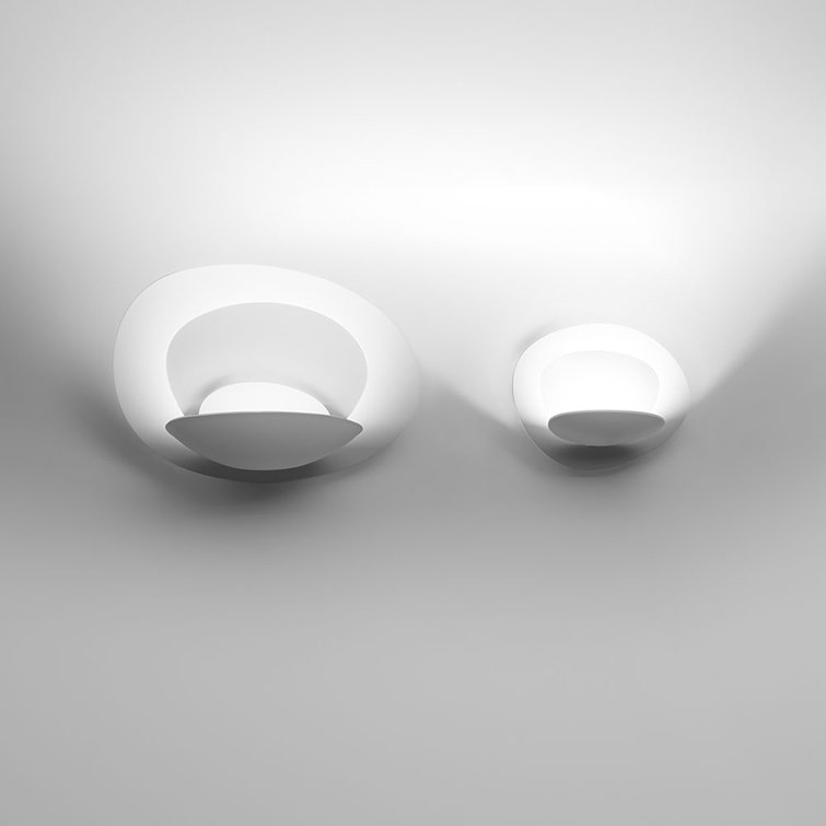 White Sculptural Aluminum Dimmable Wall Sconce