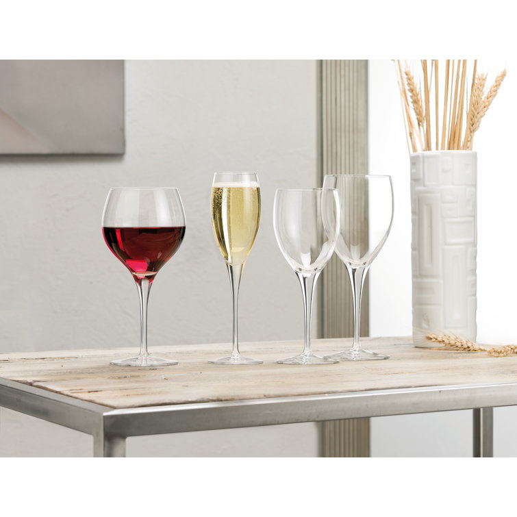 Michelangelo Clear Crystal Champagne Flutes Set of 4