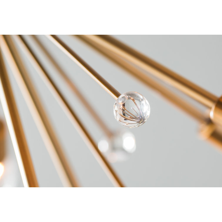 Galea Warm Brass 24-Light Adjustable Sputnik Chandelier