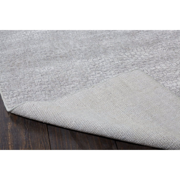 Renzo Hand-Loomed Soft Wool-Blend Rectangular Rug in Gray 2' x 3'