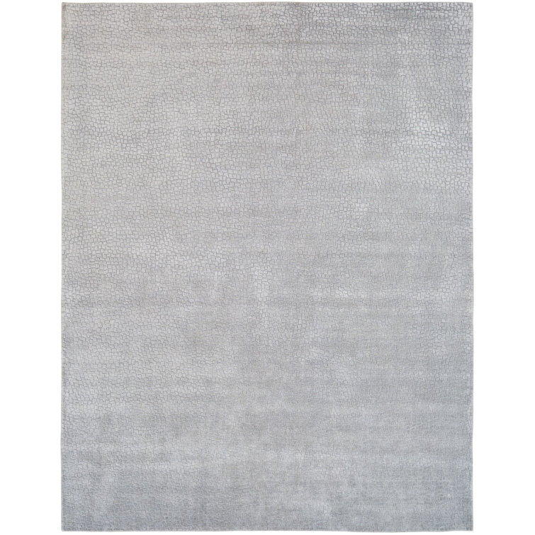 Renzo Hand-Loomed Soft Wool-Blend Rectangular Rug in Gray 2' x 3'