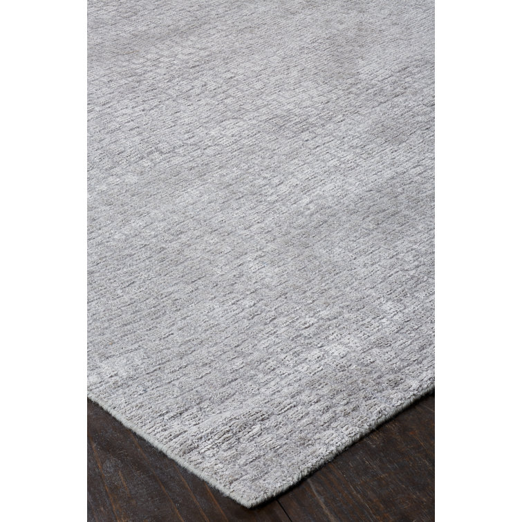 Renzo Hand-Loomed Soft Wool-Blend Rectangular Rug in Gray 2' x 3'