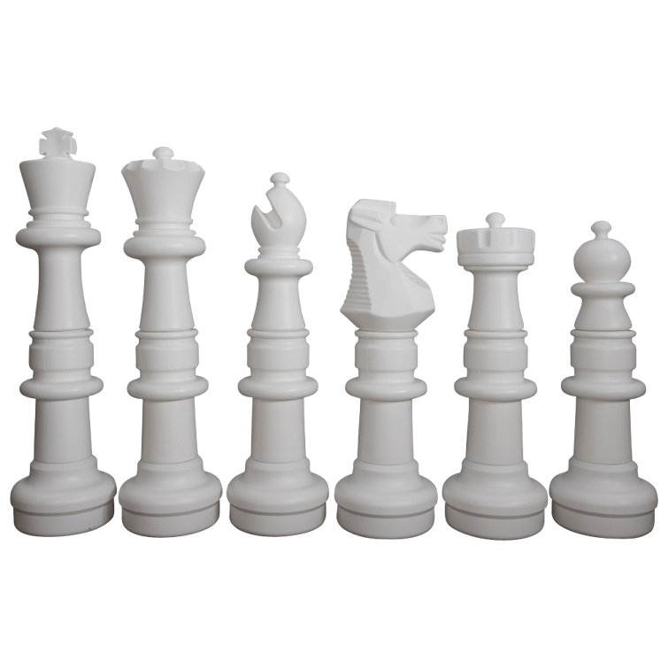 37-Inch Giant Black and White Plastic Chess Set