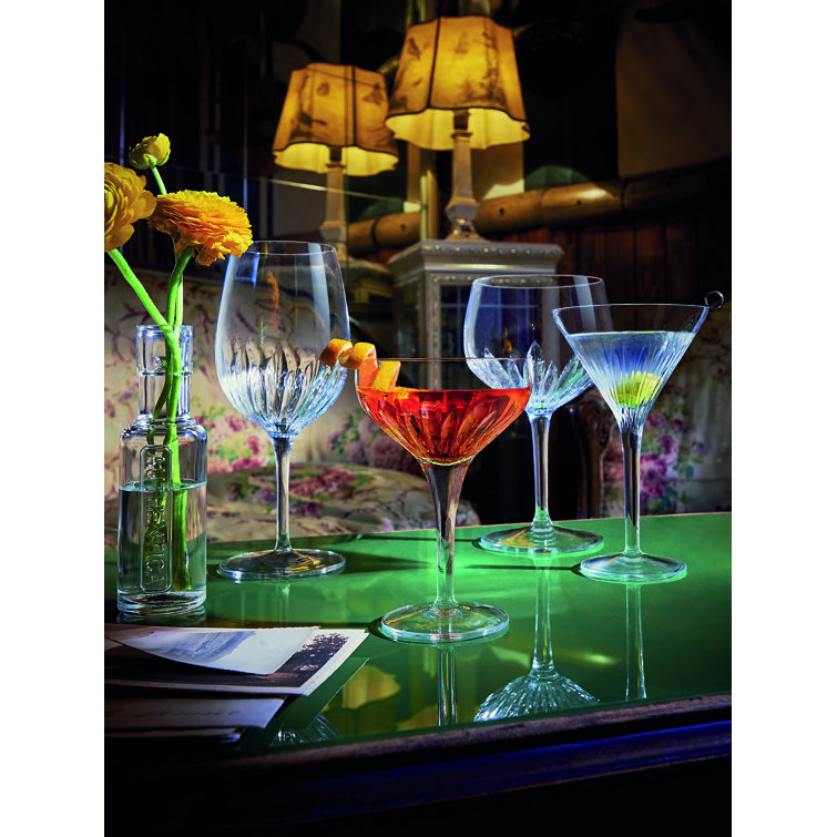 Luigi Bormioli 7.25 oz Ribbed Martini Glasses Set of 4