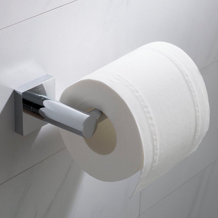 Ventus Chrome Finish Modern Wall Mount Toilet Paper Holder