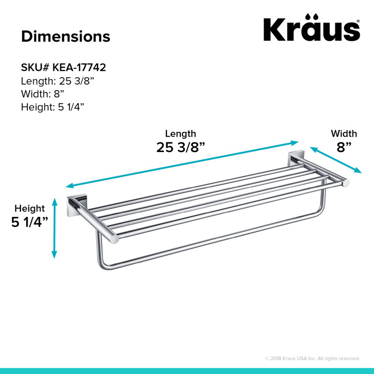 Modern Black Wall-Mounted Bathroom Shelf with Towel Bar