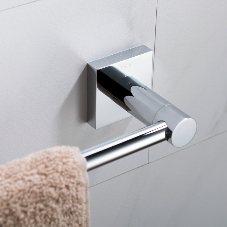 Ventus 25-Inch Chrome Wall Mounted Towel Bar