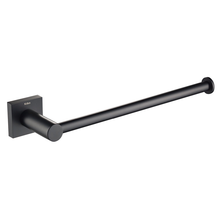 Matte Black Solid Brass Wall Mounted Towel Bar