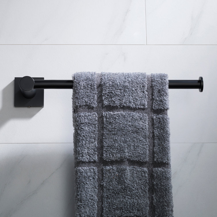 Matte Black Solid Brass Wall Mounted Towel Bar