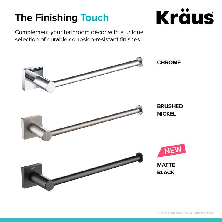 Ventus Chrome 10.5" Wall Mounted Towel Bar