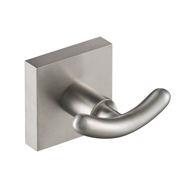 Brushed Nickel Modern Double Wall Mounted Robe Hook
