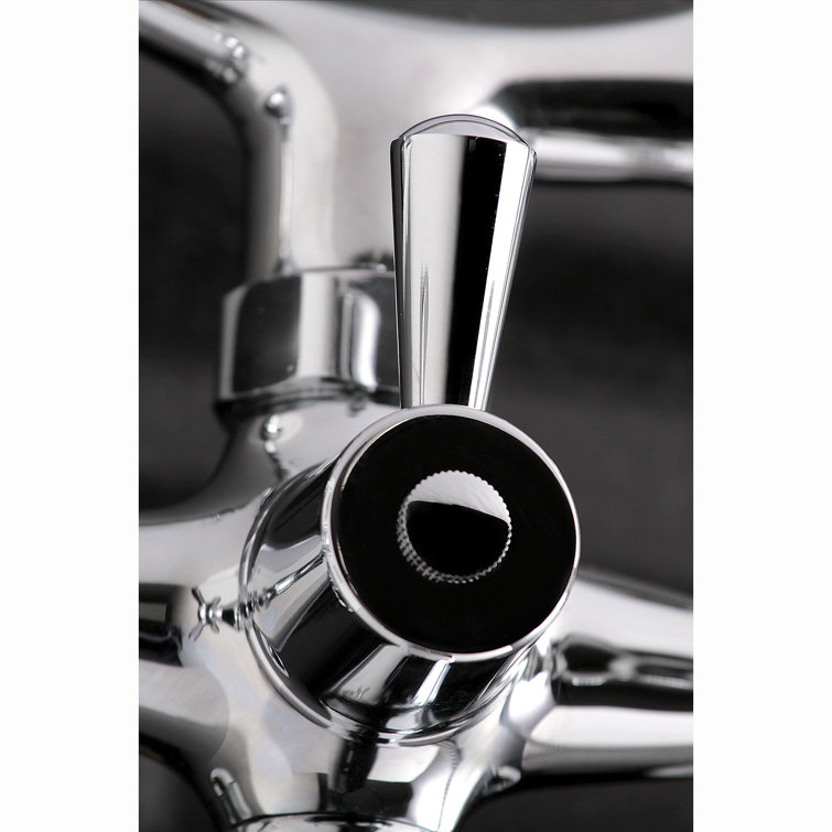 Polished Chrome Clawfoot Tub Faucet with Hand Shower