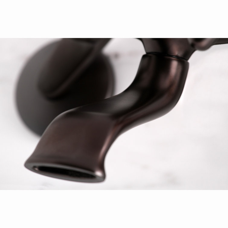 Victorian Oil Rubbed Bronze Wall Mount Clawfoot Tub Faucet with Hand Shower