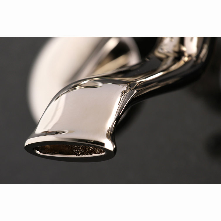 Polished Nickel Wall Mount Clawfoot Tub Faucet with Hand Shower