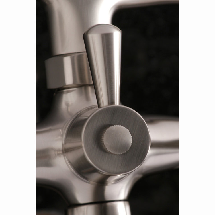 Brushed Nickel Wall Mount Clawfoot Tub Faucet with Hand Shower