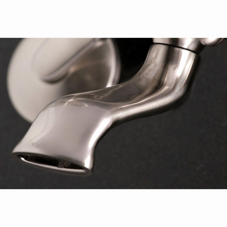 Brushed Nickel Wall Mount Clawfoot Tub Faucet with Hand Shower