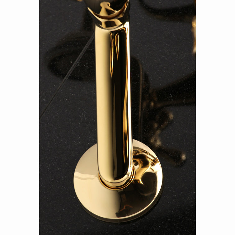 Polished Brass Wall Mount Clawfoot Tub Faucet with Hand Shower