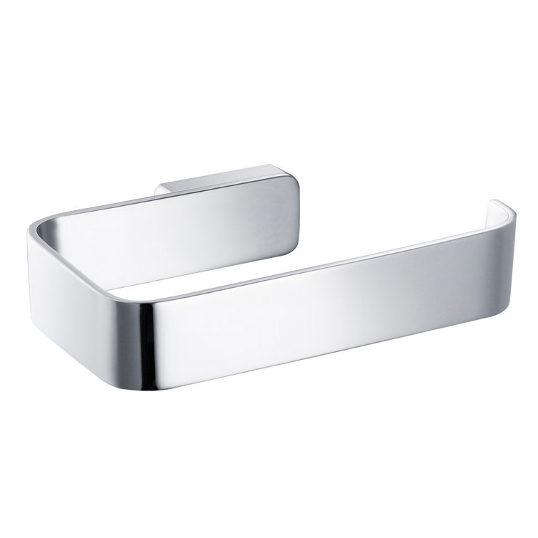 Stelios Chrome Finish Modern Wall Mount Toilet Paper Holder