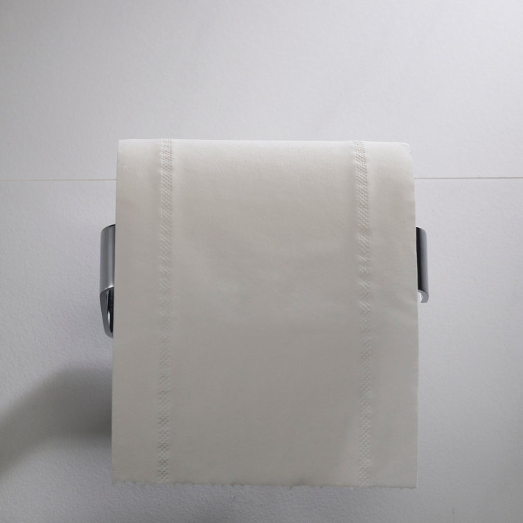 Stelios Chrome Finish Modern Wall Mount Toilet Paper Holder
