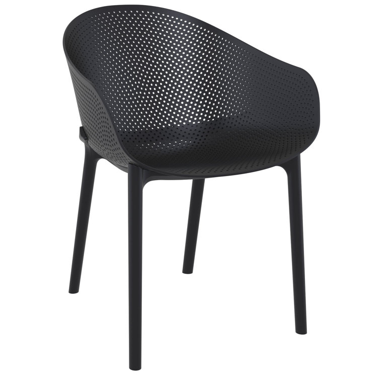 Siesta Air XL 11-Piece Extendable Black Dining Set with Stackable Chairs