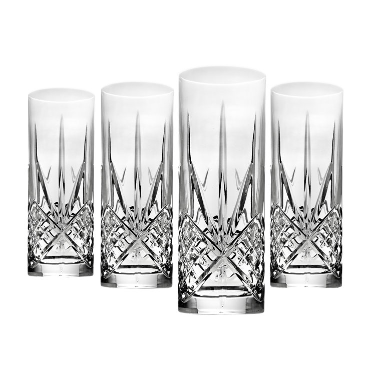 Dublin Crystal 12oz Highball Glass Set of 4