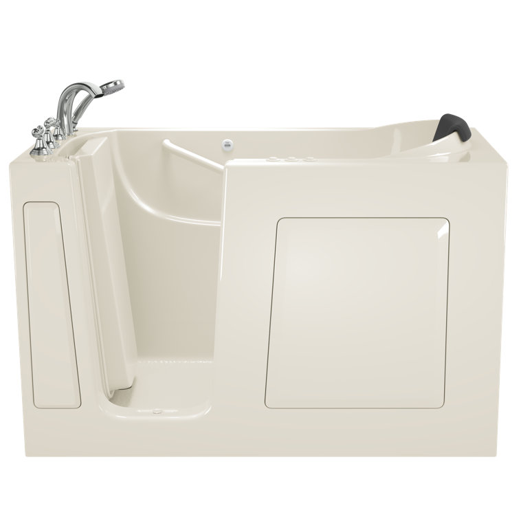 59.5'' x 29.75'' Linen Fiberglass Walk-In Bathtub with Faucet