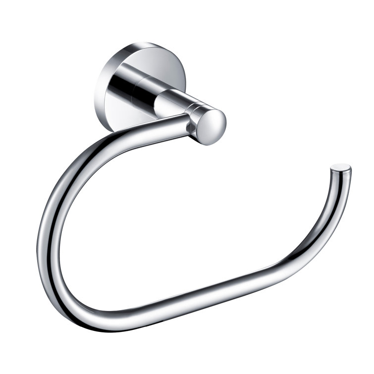 Elie Chrome Wall Mounted Modern Towel Ring