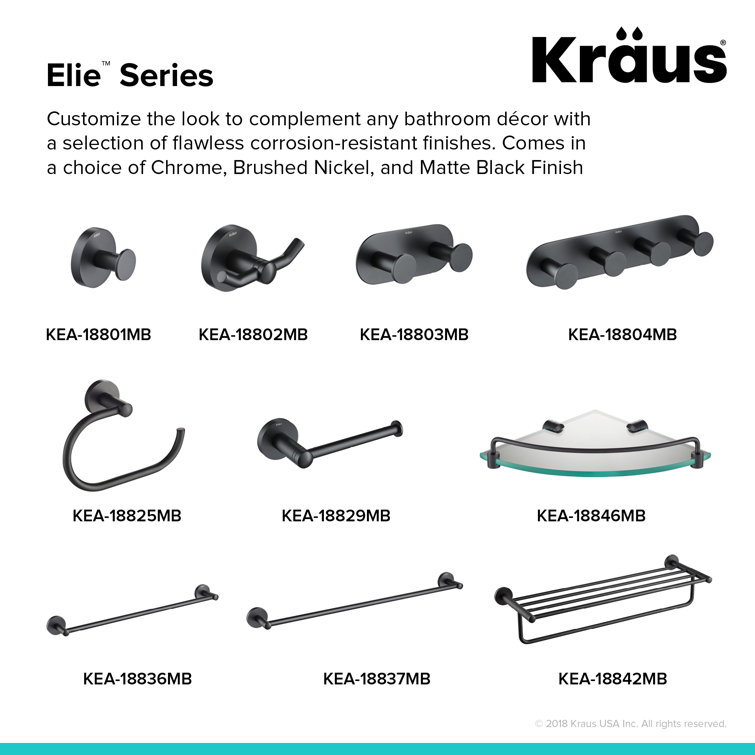 Matte Black Modern Double Wall Mounted Robe Hook