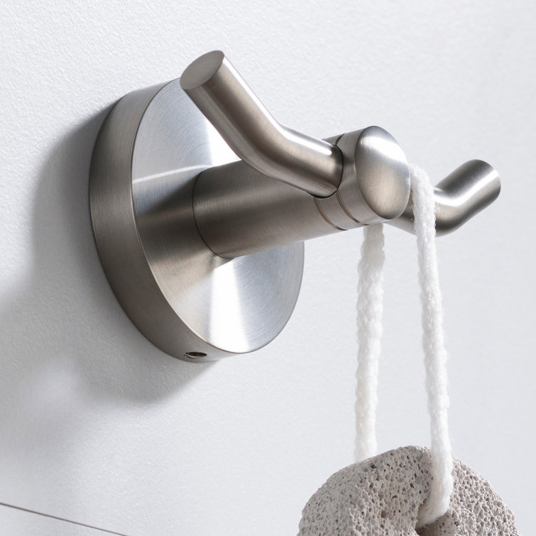Elie Brushed Nickel Double Wall Mounted Robe Hook