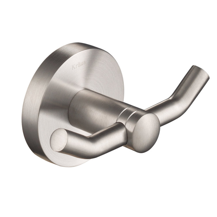Elie Brushed Nickel Double Wall Mounted Robe Hook