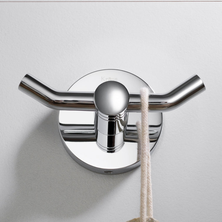 Elie Chrome Double Wall Mounted Robe Hook