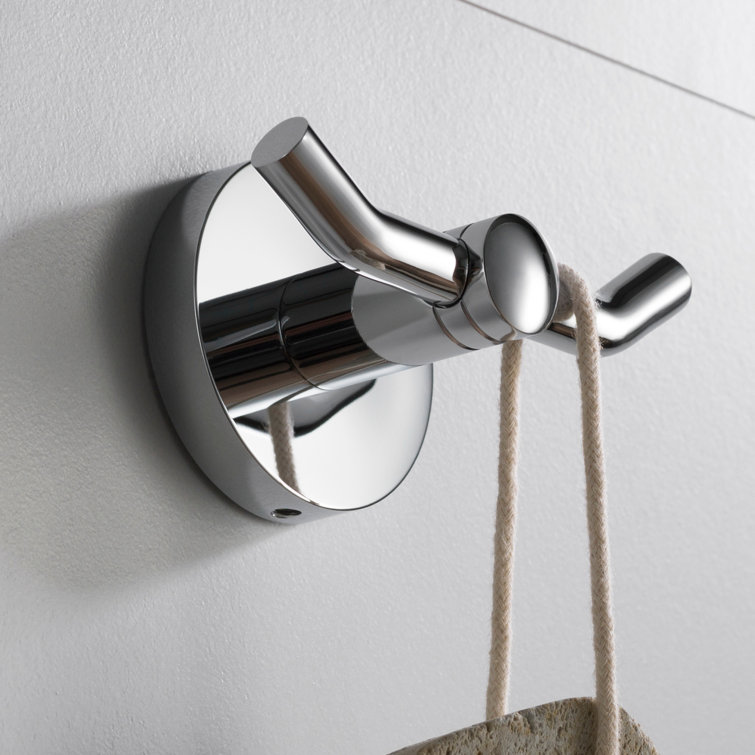 Elie Chrome Double Wall Mounted Robe Hook