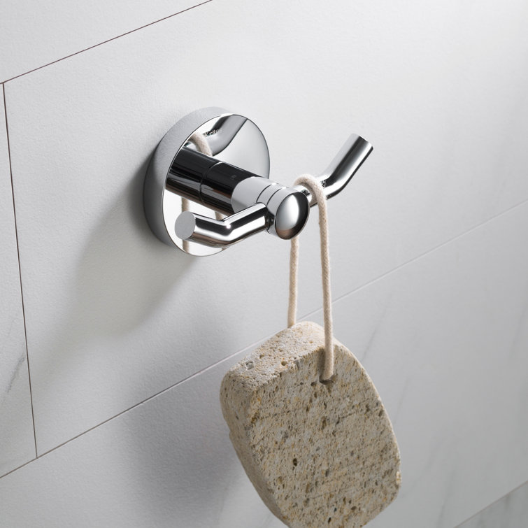 Elie Chrome Double Wall Mounted Robe Hook