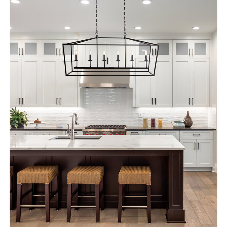 Pagoda 49" Oil Rubbed Bronze LED 6-Light Farmhouse Lantern Pendant