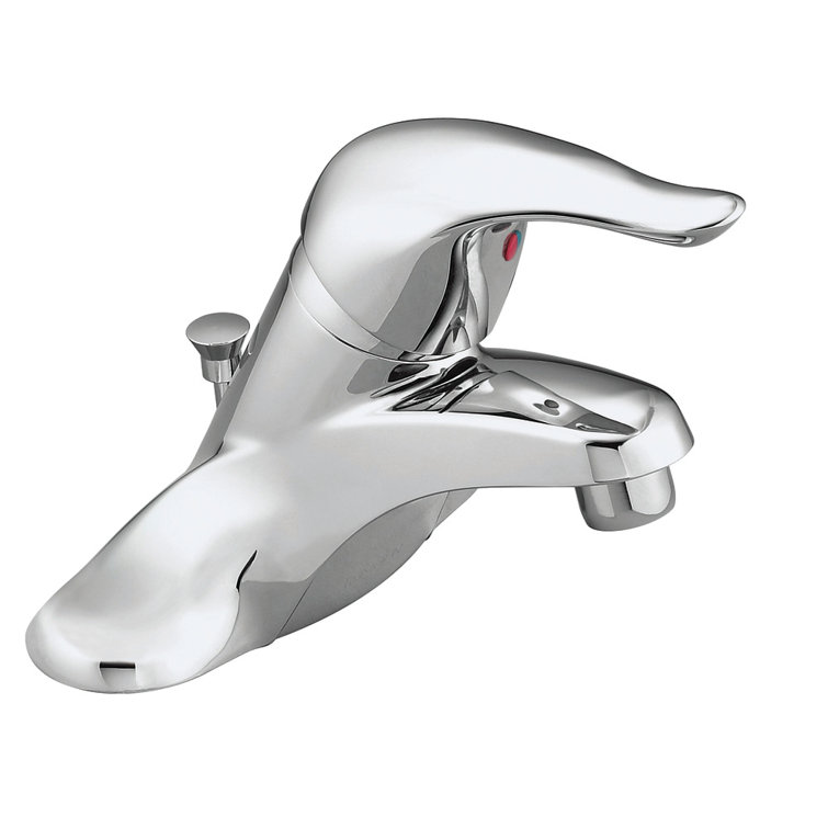 Chrome 7" Modern Centerset Bathroom Faucet with Lever Handle