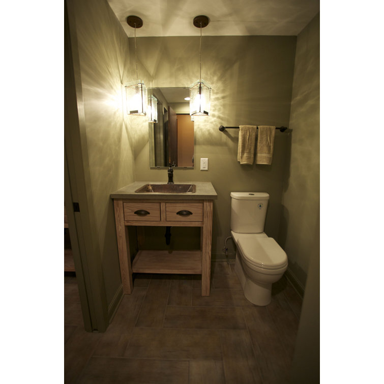 22" Hammered Copper Undermount Bathroom Sink