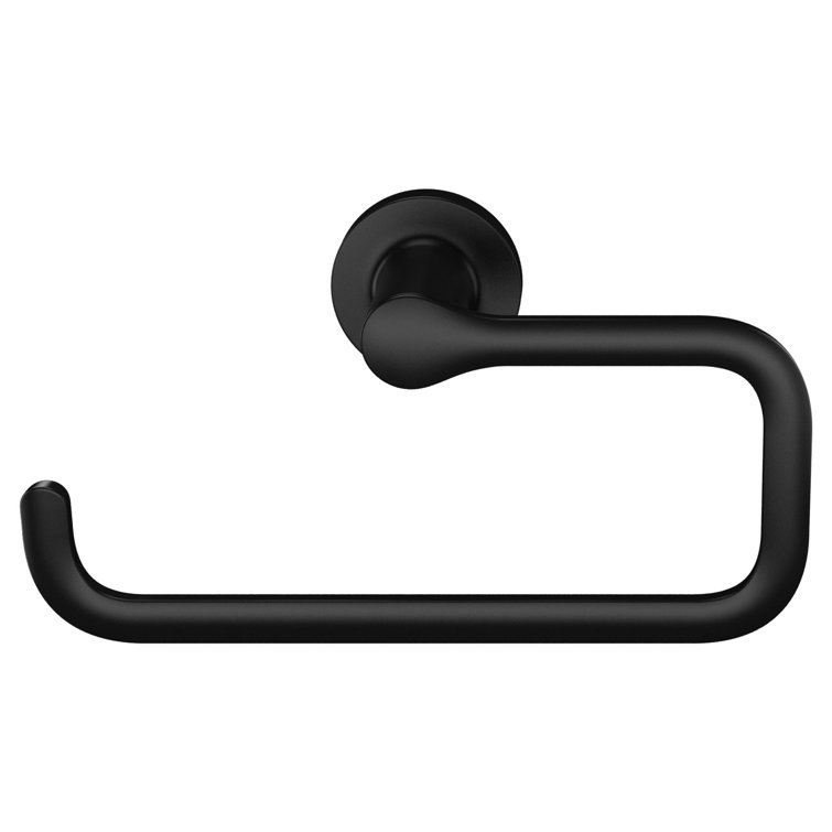 Matte Black Metal Wall Mounted Towel Ring