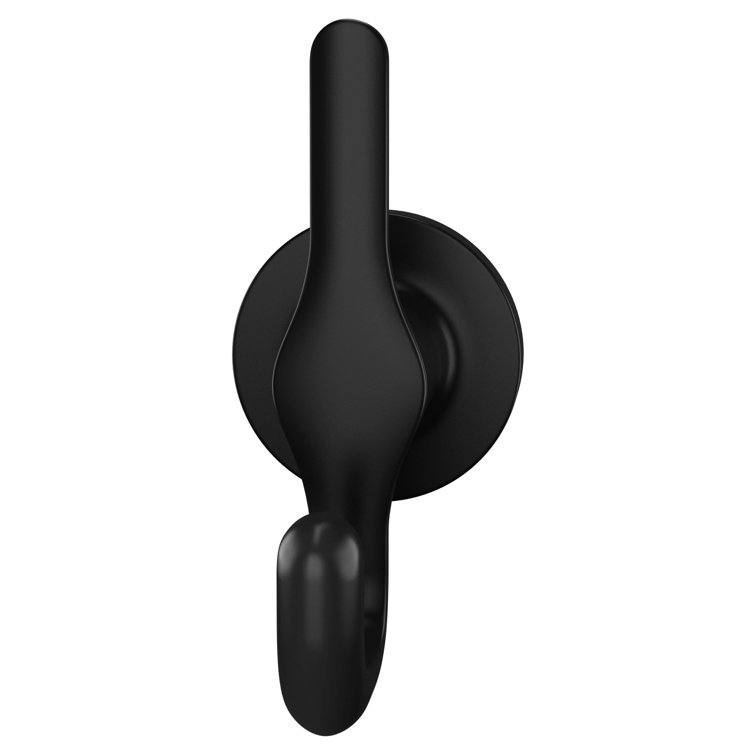 Matte Black Wall Mounted Double Robe Hook