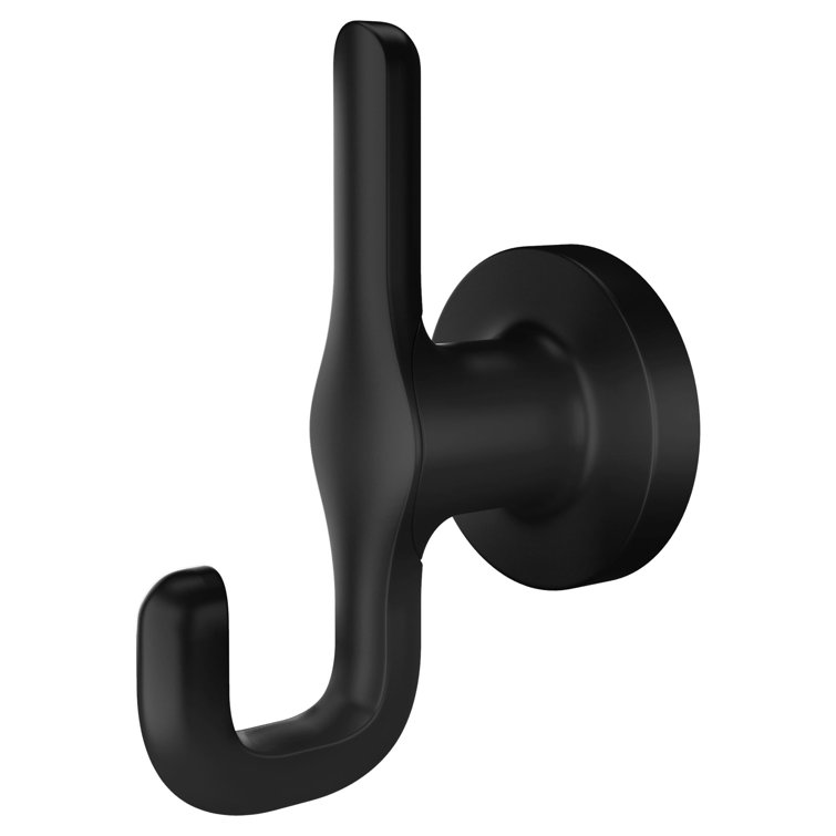 Matte Black Wall Mounted Double Robe Hook