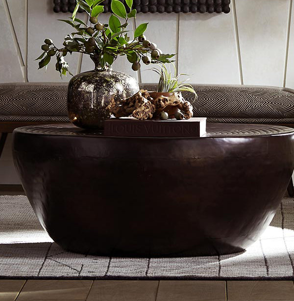 Hosanna Antique Bronze Round Iron Coffee Table